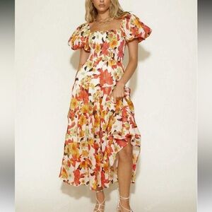 Floral Off-Shoulder Maxi Dress